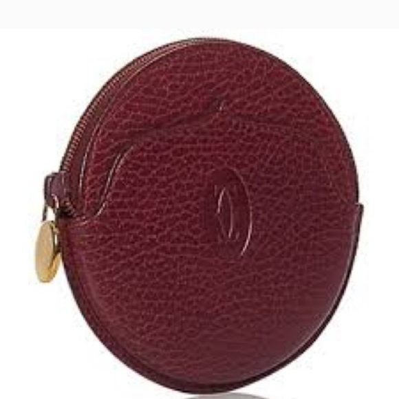 Cartier Mastline Bordeaux Round Coin Case - Picture 6 of 9